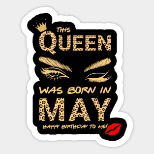 May Birthday Sticker